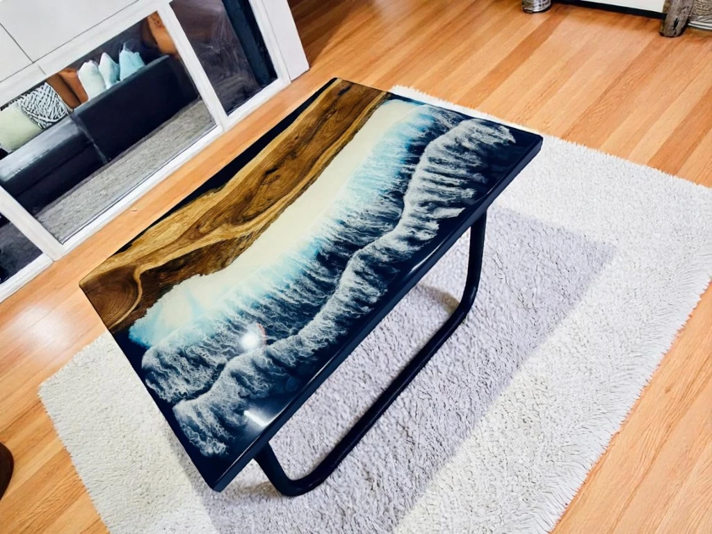 Epoxy River Desk for Modern Elegance